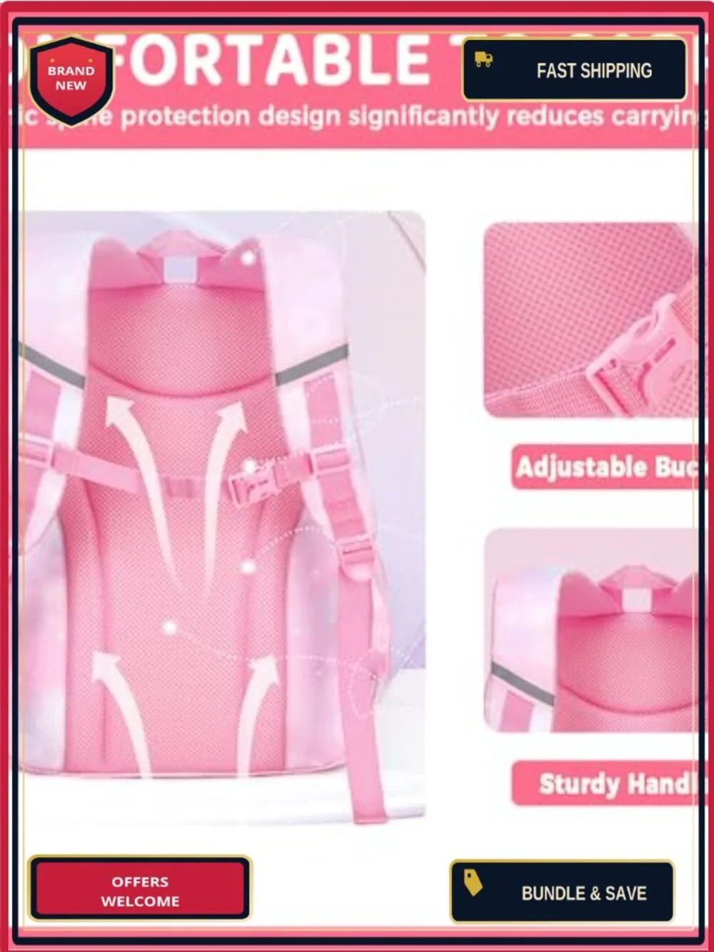 Waterproof Laptop Backpack for Kids Teens Boys Girls Large Capacity Bookbag